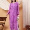 Dua Premium Viscose 3D Chikankari Straight Kurta (Lilac)