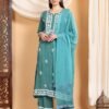 Shiza Chikankari Premium Modal Co-ord Set (Spanish Green)