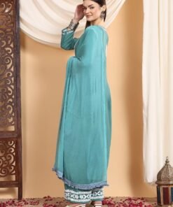 Shiza Chikankari Premium Modal Co-ord Set (Spanish Green) - Image 5