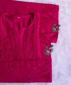 Aayat Deep Pink Rayon Kurta Pant set