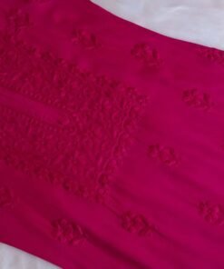 Aayat Deep Pink Rayon Kurta Pant set - Image 4