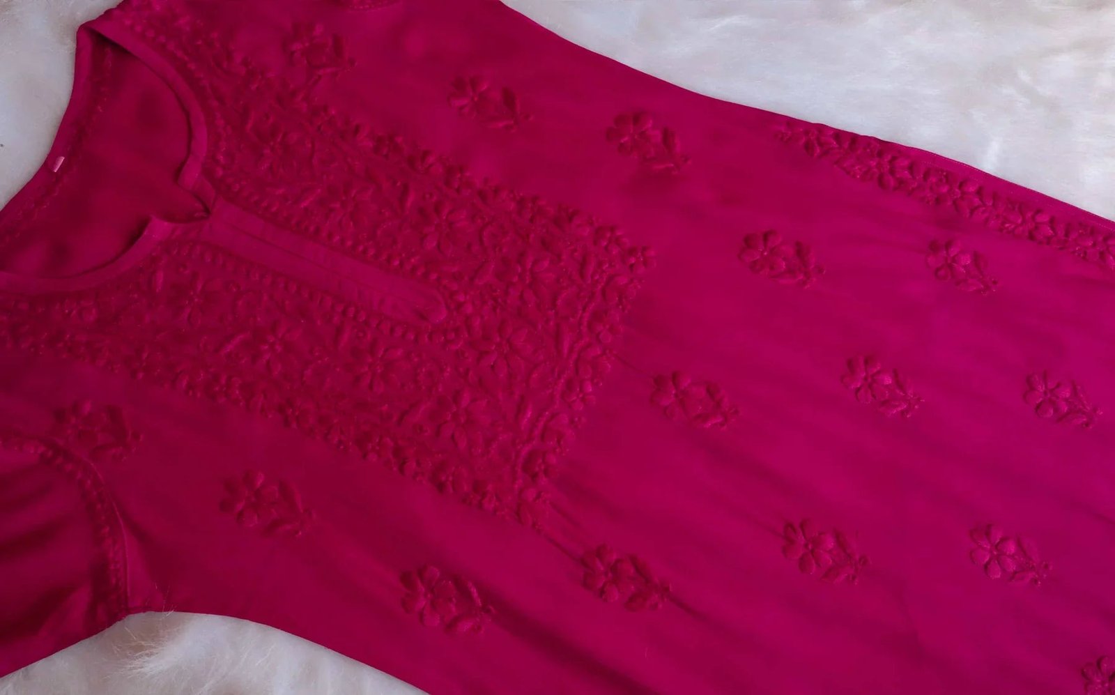 Aayat Deep Pink Rayon Kurta Pant set - Image 4