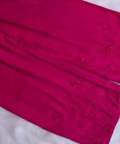 Aayat Deep Pink Rayon Kurta Pant set - Image 7