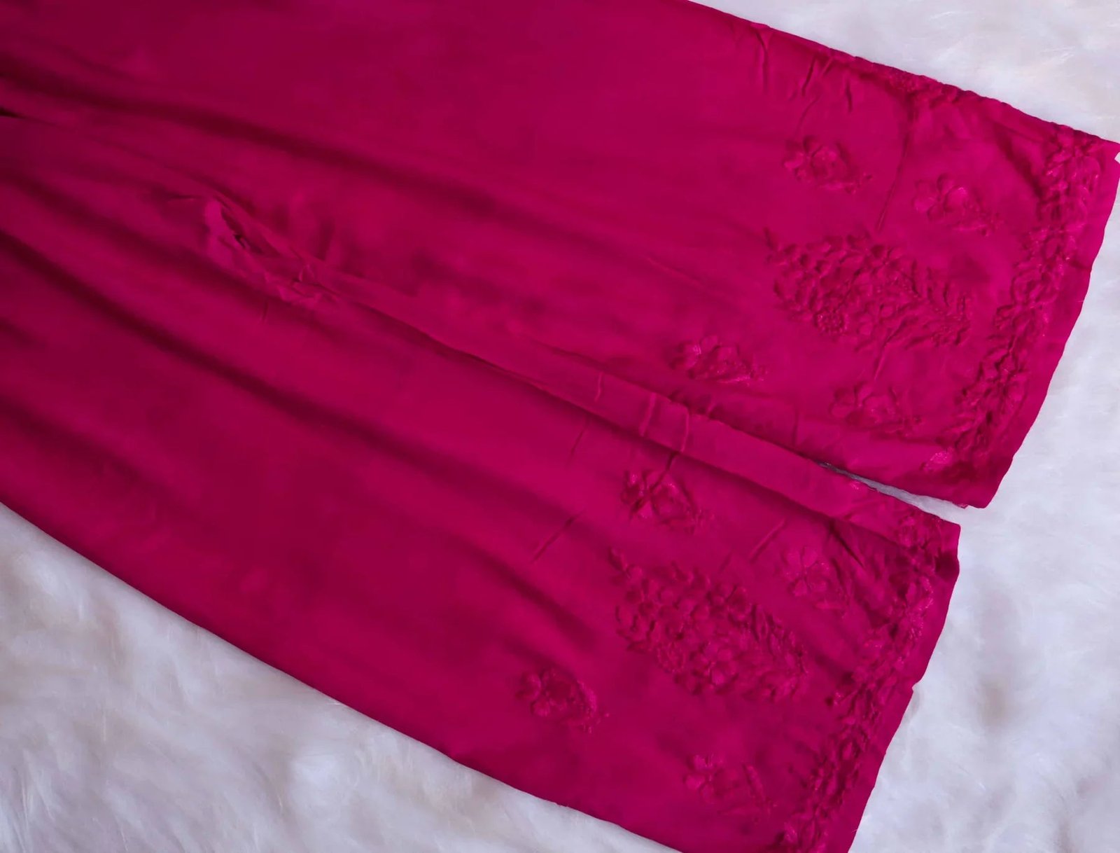 Aayat Deep Pink Rayon Kurta Pant set - Image 7