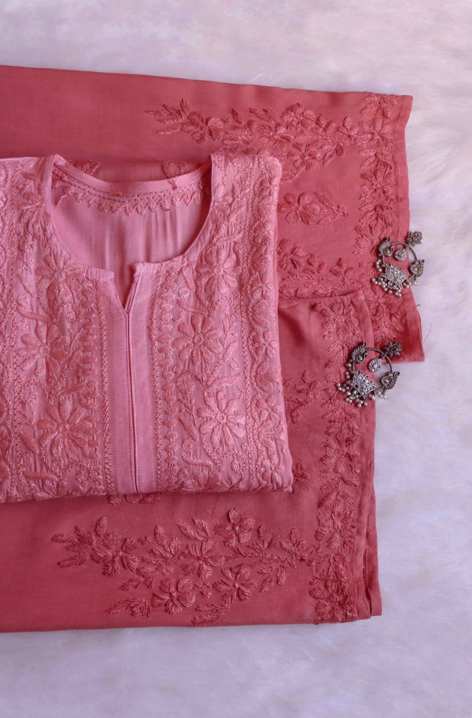 Aayat Rose Brown Rayon Kurta Pant set