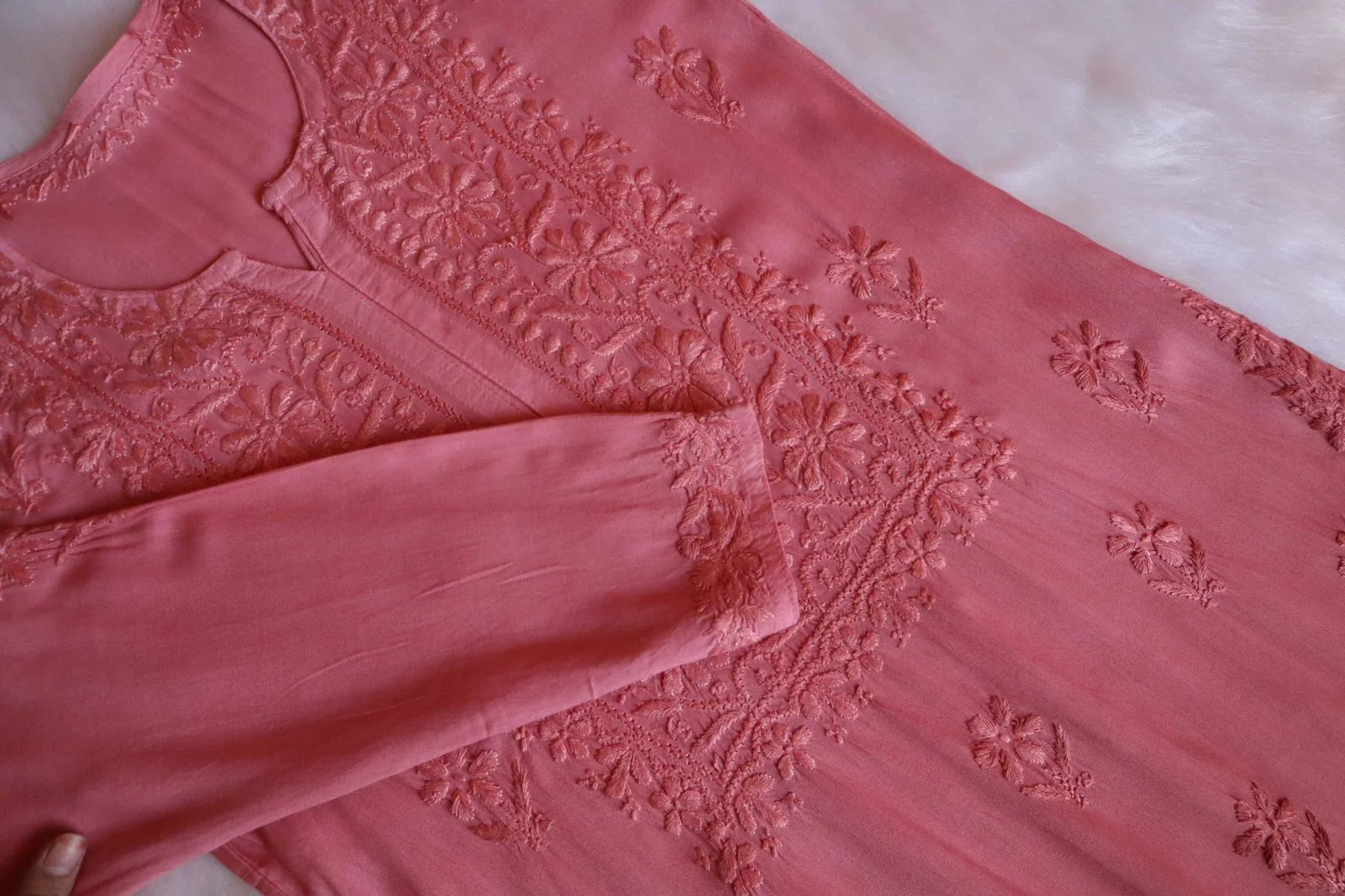 Aayat Rose Brown Rayon Kurta Pant set - Image 2