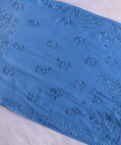 Aayat Ice Blue Rayon Kurta Pant set - Image 5