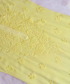 Aayat Pastel Yellow Rayon Kurta Pant set - Image 4