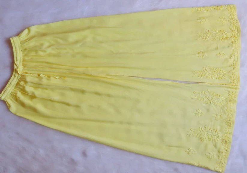 Aayat Pastel Yellow Rayon Kurta Pant set - Image 6