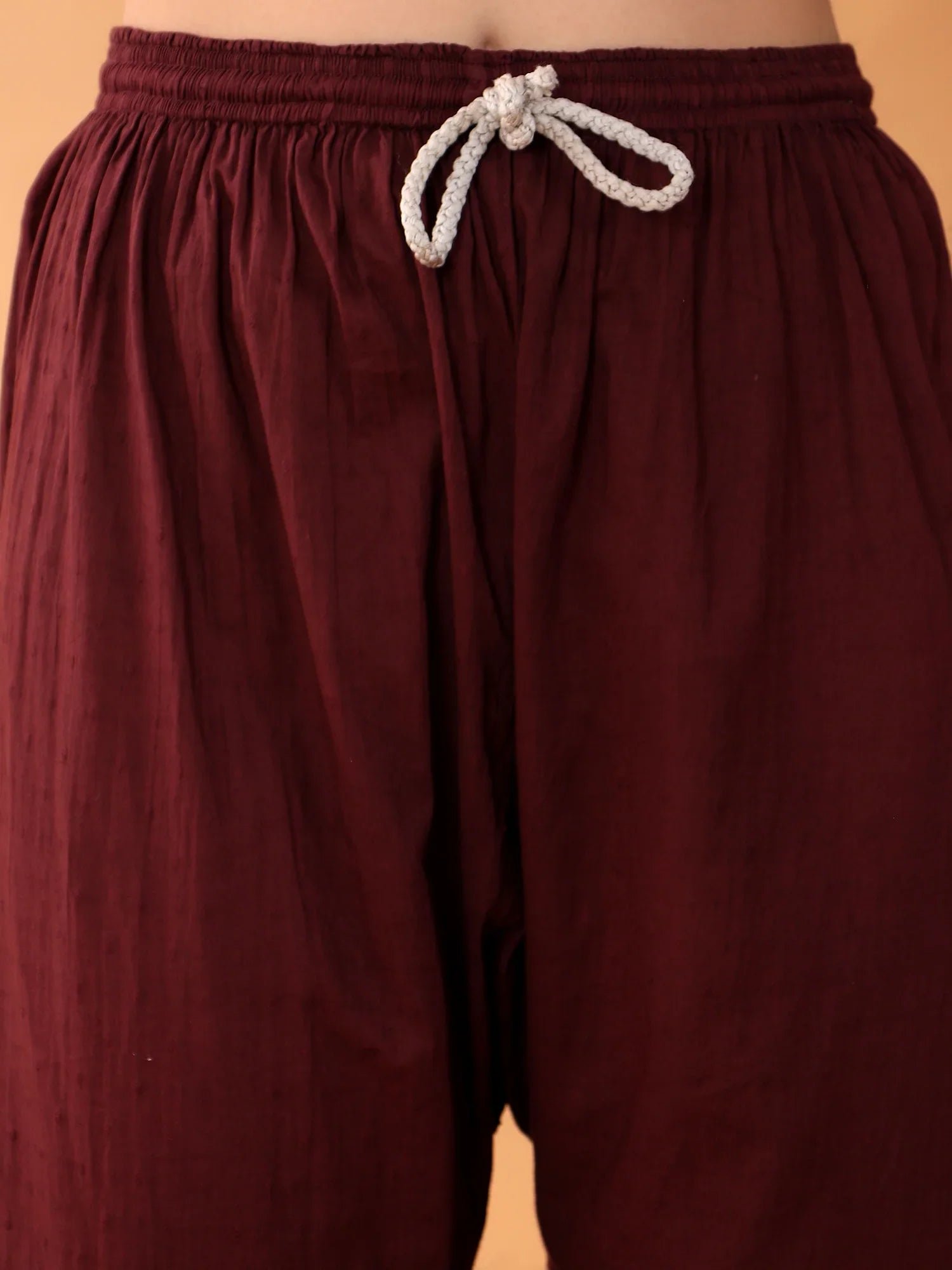 Priya Chikankari Kurta Palazzo Cotton Co-ord Set (Brown) - Image 6