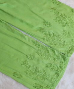 Aayat Lime Green Rayon Kurta Pant set - Image 7