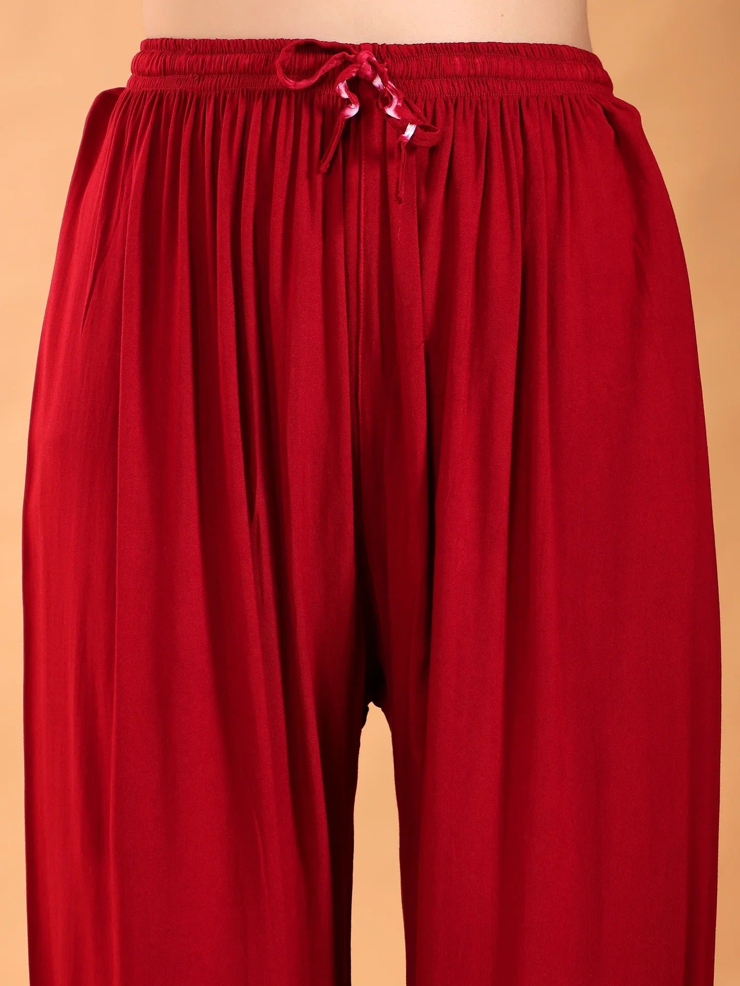Maryam Chikankari Rayon Co-ord Set (Maroon) - Image 10