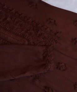 Aayat Chocolate Brown Rayon Kurta Pant set - Image 3