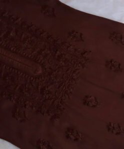 Aayat Chocolate Brown Rayon Kurta Pant set - Image 4