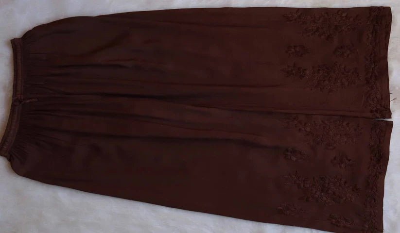 Aayat Chocolate Brown Rayon Kurta Pant set - Image 8