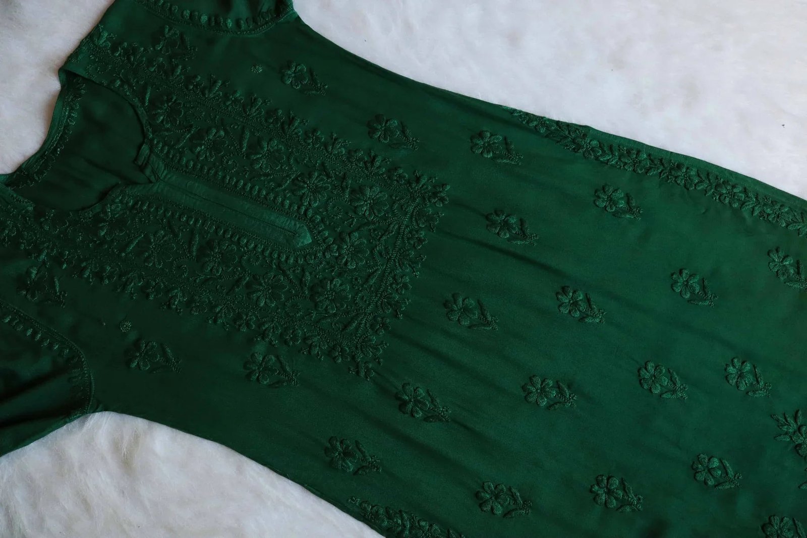 Aayat Bottle Green Rayon Kurta Pant set - Image 5