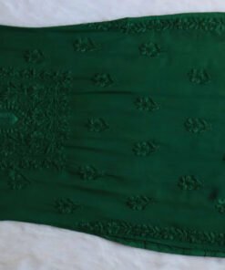 Aayat Bottle Green Rayon Kurta Pant set - Image 7