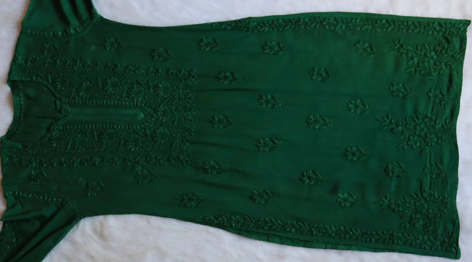 Aayat Bottle Green Rayon Kurta Pant set - Image 9