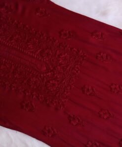 Aayat Maroon Rayon Kurta Pant set - Image 3