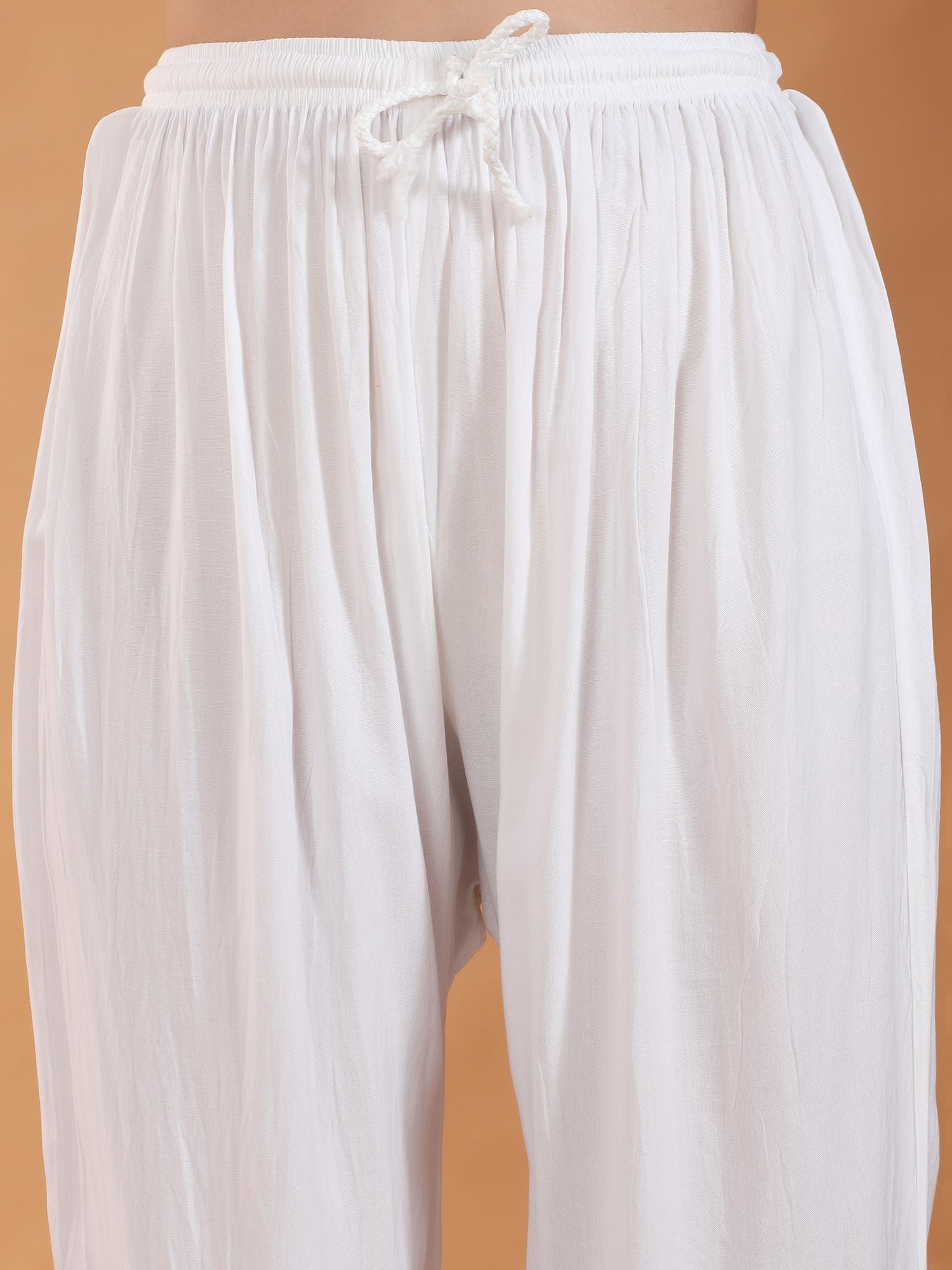 Maryam Chikankari Rayon Co-ord Set (White) - Image 6