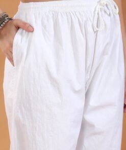 Ananya Chikankari Kurta Pant Cotton Co-ord Set (White) - Image 8