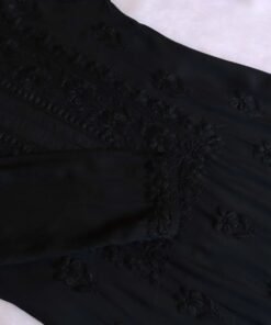 Aayat Black Rayon Kurta Pant set - Image 3