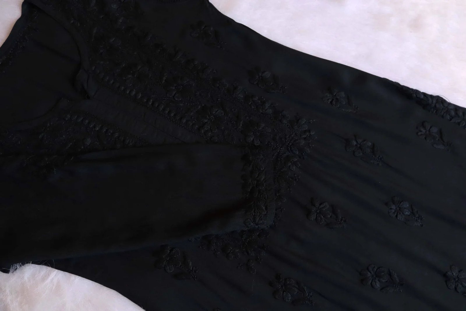 Aayat Black Rayon Kurta Pant set - Image 3