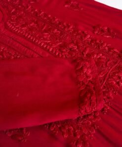 Alternative view of Aayat Red Rayon Kurta Pant set