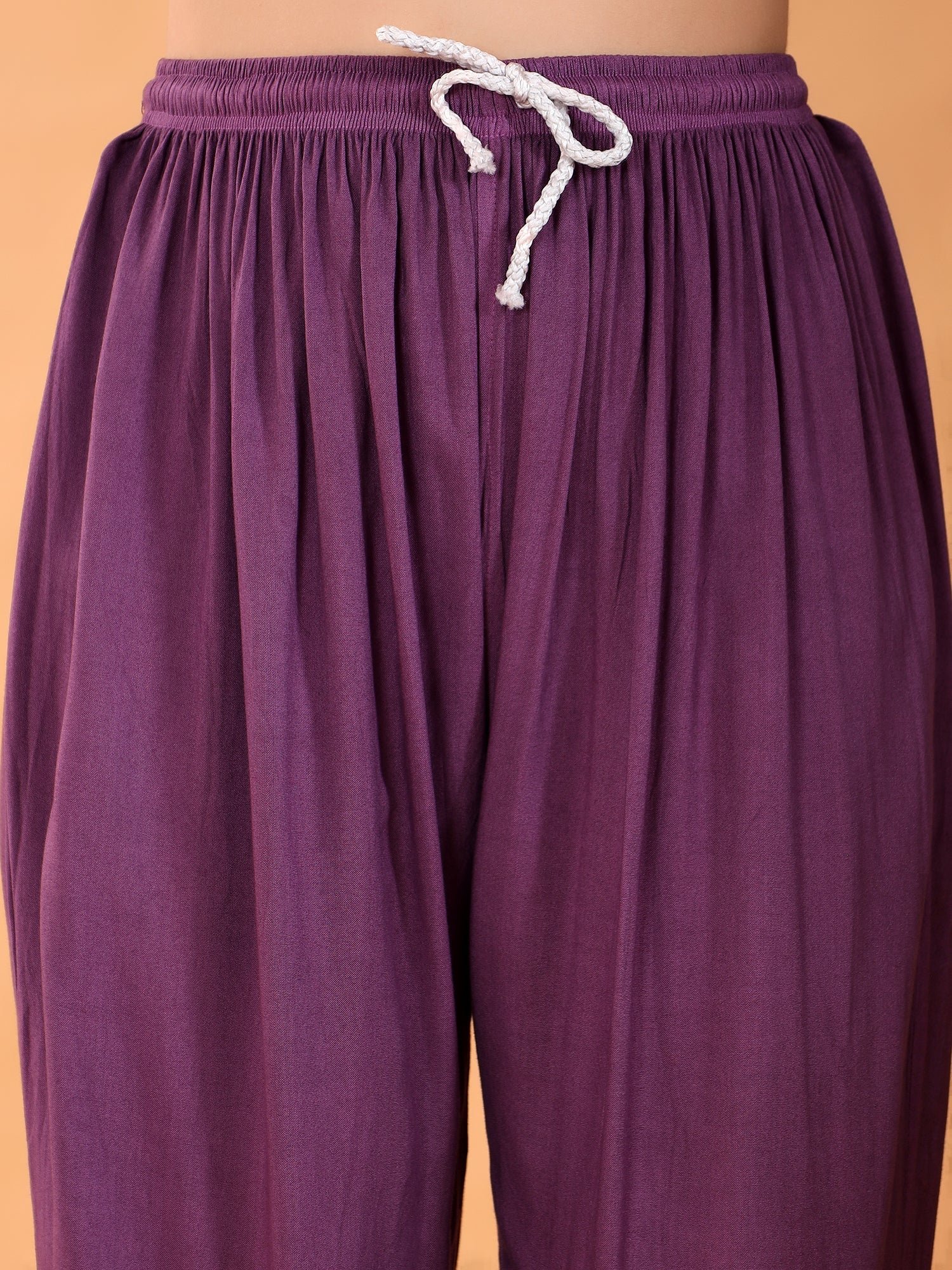 Maryam Chikankari Rayon Co-ord Set (Mauve) - Image 9